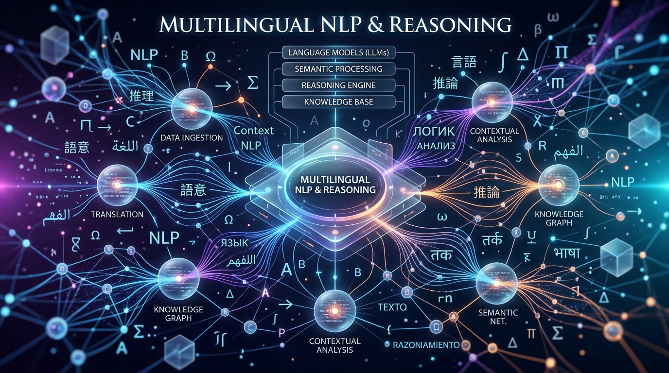 Multilingual NLP & Reasoning, generated by Gemini 3.1 Pro
